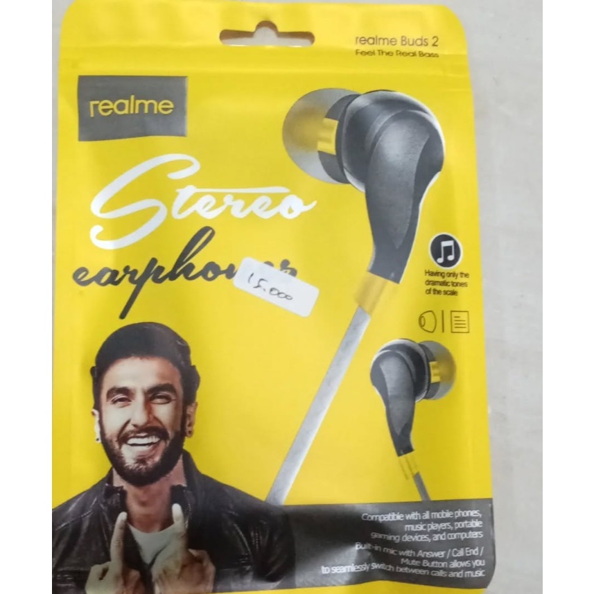 HF Headset [ REALME ] R-21| R-24| R-31| R-33| R-34 Extra Bass + Mic |Kwalitas Bagus