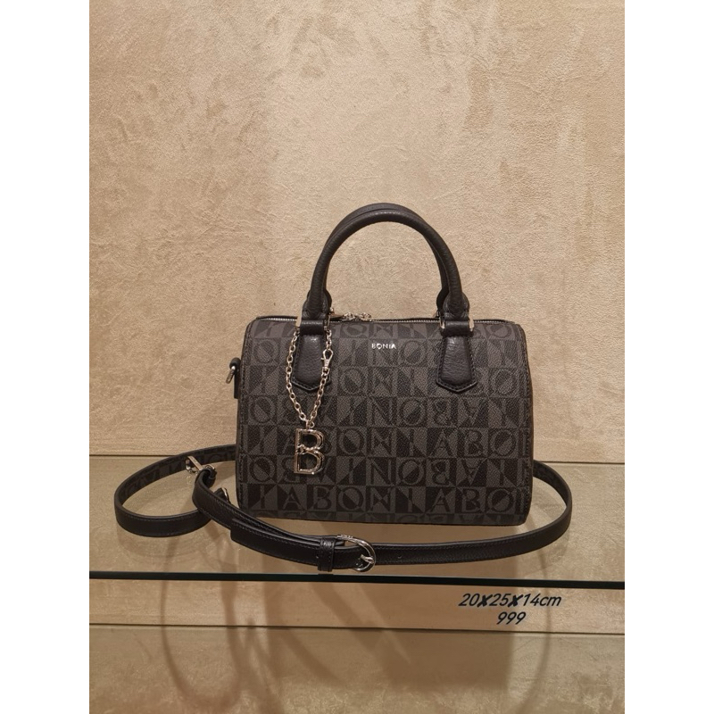 Bonia Original Monogram Speedy Hitam size S