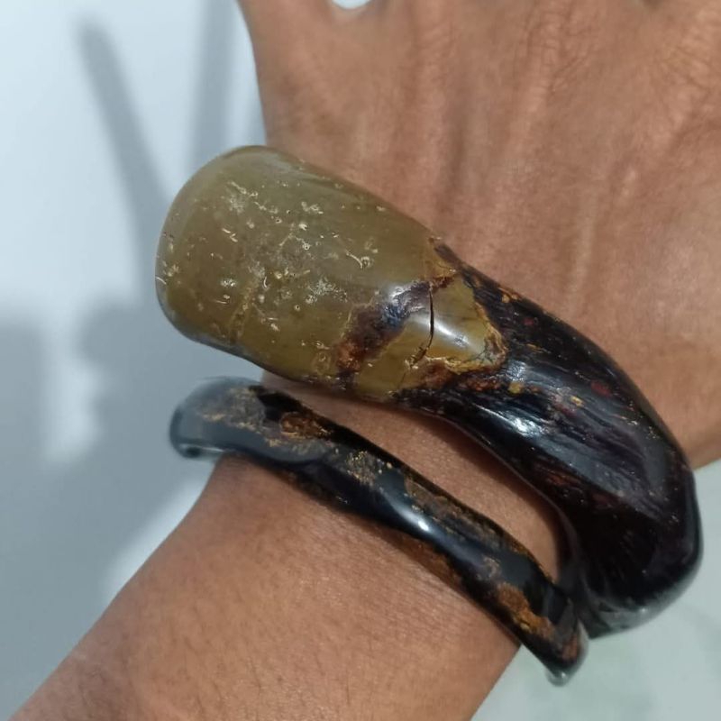 Gelang Akar Bahar Hitam Bonggol Jumbo