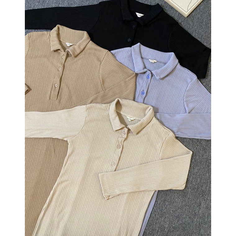22 Stok Terbatas Pure Polo Dress Knit Busui BIG size