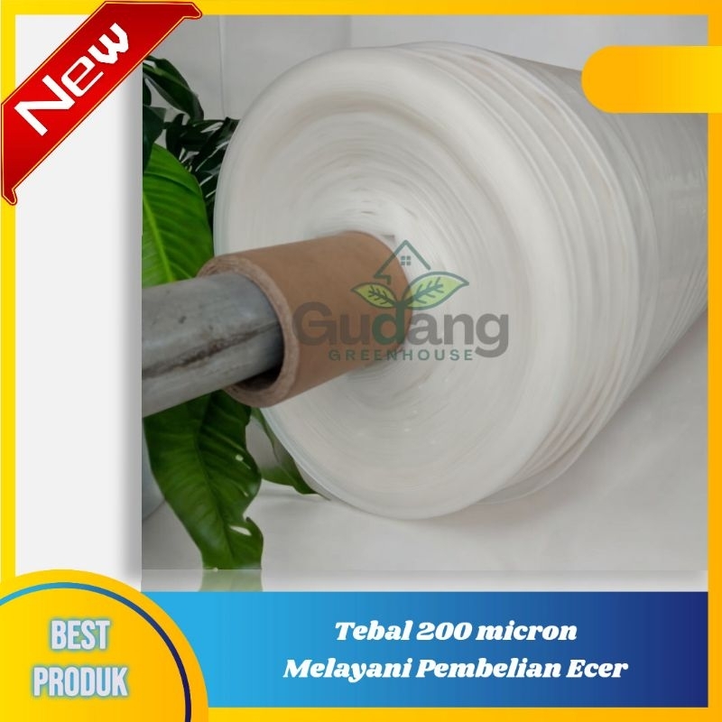 Plastik UV Lebar 12 Meter Panjang 100 Meter 200 Mikron import