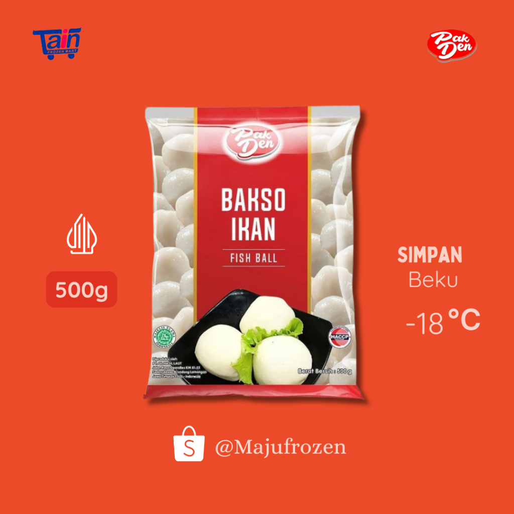 

Bakso ikan PAKDEN Fish Ball 500gr / Frozen Food / HARGA PROMO 2025