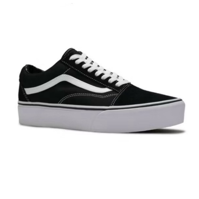 Vans Old Skool Platform Black White Original | Vans Wanita Original