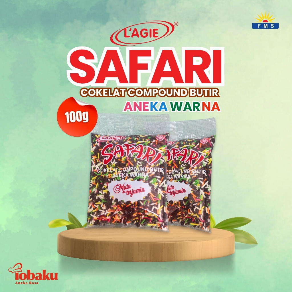 

Lagie SAFARI Cokelat Compound Butir Aneka Warna 100g _