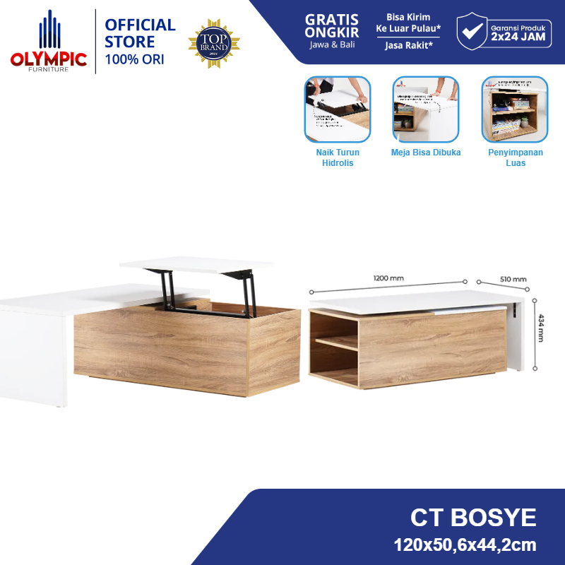 Olympic Coffee Table / Meja Kopi / Meja Tamu Minimalis / CT BOSYE