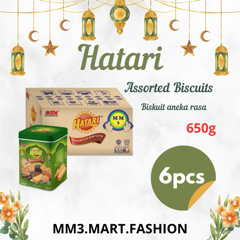 

PAKET HEMAT 1 DUS HATARI ASSORTED BISCUIT SEGI 650g 6pcs