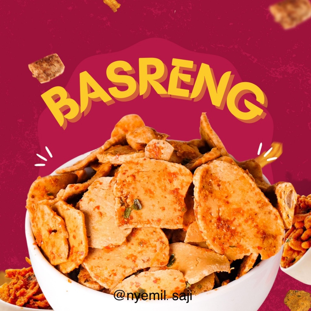 

[Nyemilsaji Solo] Basreng Rendang / Basreng Sate / Basreng Pedas Daun Jeruk / Basreng Original