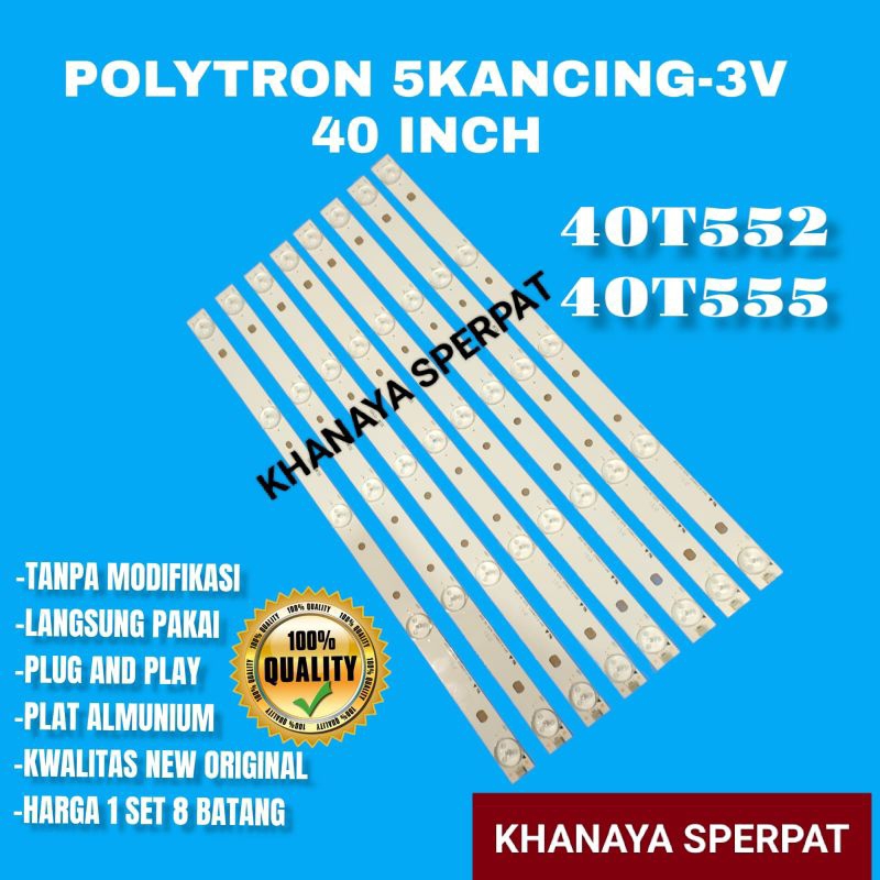BACKLIGHT TV LED POLYTRON 40INC PLD40T552 PLD40T555