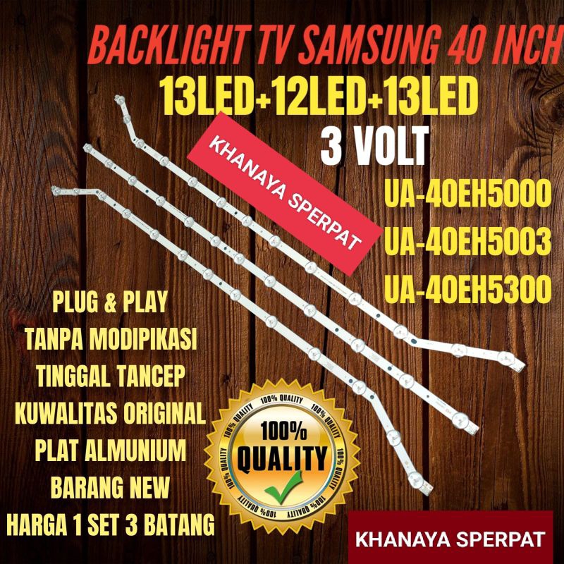 BACKLIGHT TV LED SAMSUNG 40INC UA40EH5000 UA40EH5003 UA40EH5300