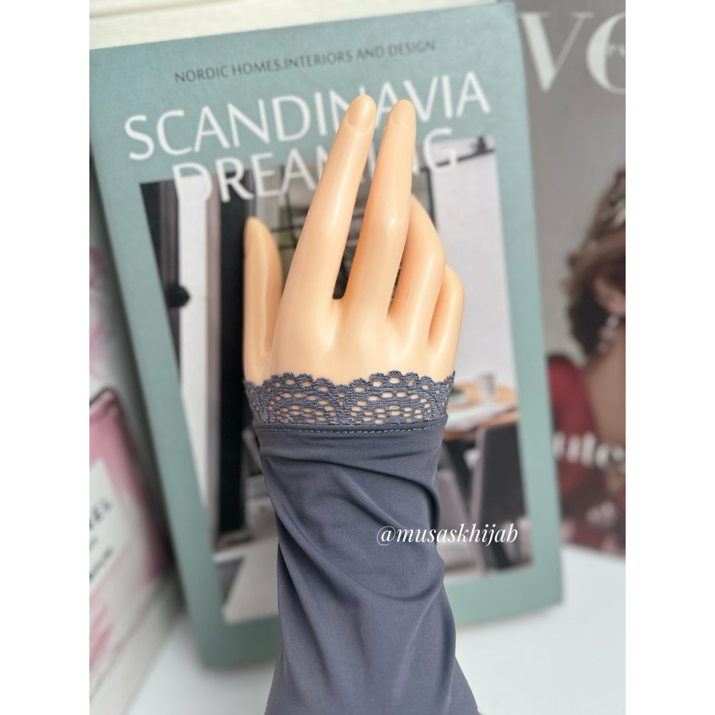MANSET TANGAN RENDA KECIL / MANSET TANGAN BAHAN JERSEY RENDA KECIL / MANSET TANGAN PANJANG RENDA KEC
