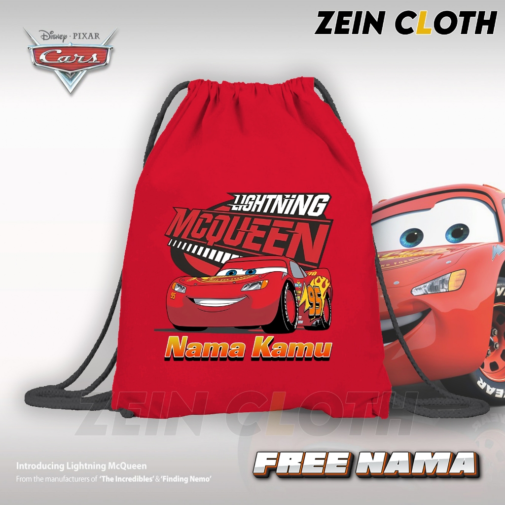 Tas Serut Anak Lightning Mcqueen Cars / Tas Serut Mcqueen Anak