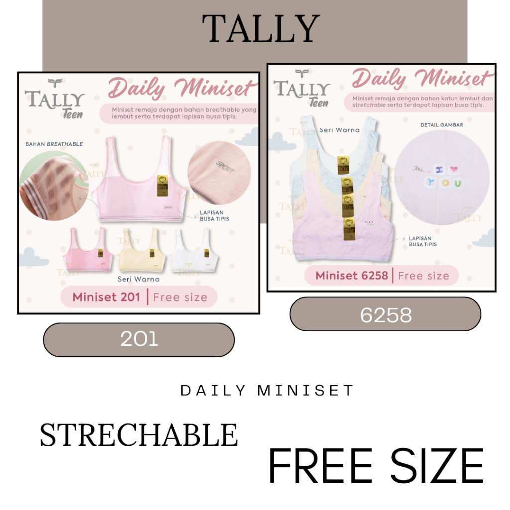 TALLY - MINISET ANAK BUSA TIPIS MINISET ANAK REMAJA