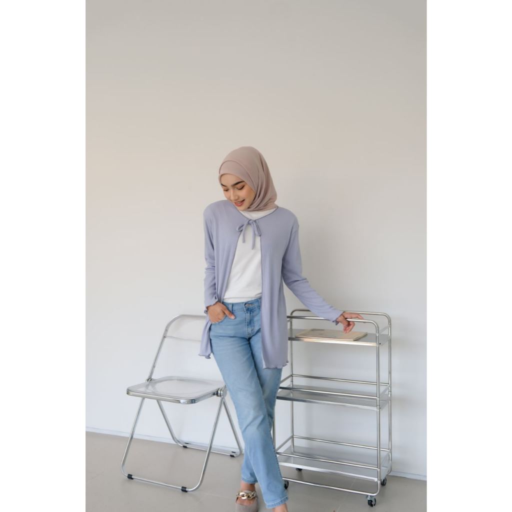 gia cardigan long - cardigan panjang outer syar,i
