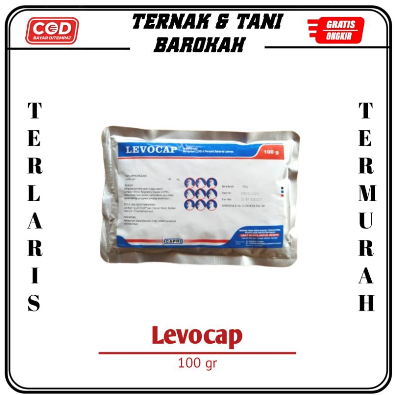 Levocap 100 Gram - Obat Hewan Ternak Unggas CRD Kompleks Pernapasan