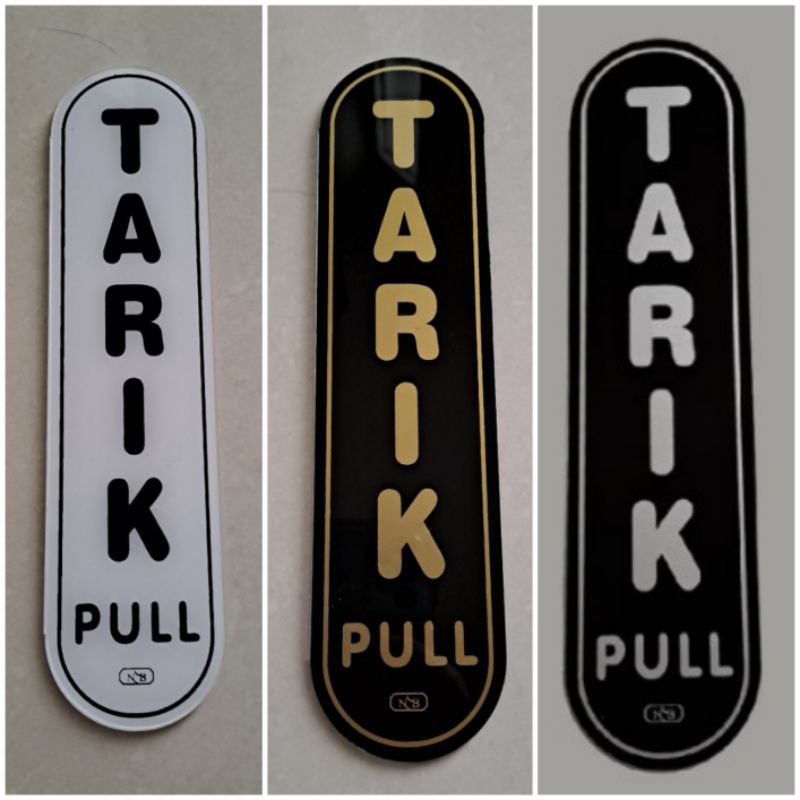 

Label Acrylic Kecil / Label Akrilik Kecil 5x20cm - Tarik_Pull (Hitam,Gold,Silver)
