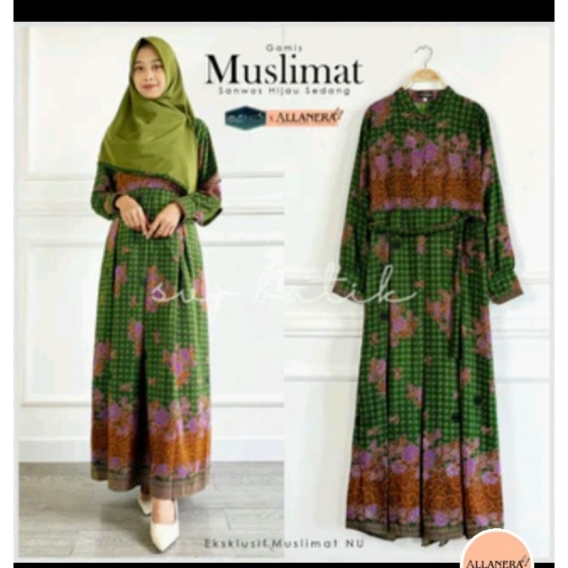 GAMIS MUSLIMAT NU bahan semi sutra