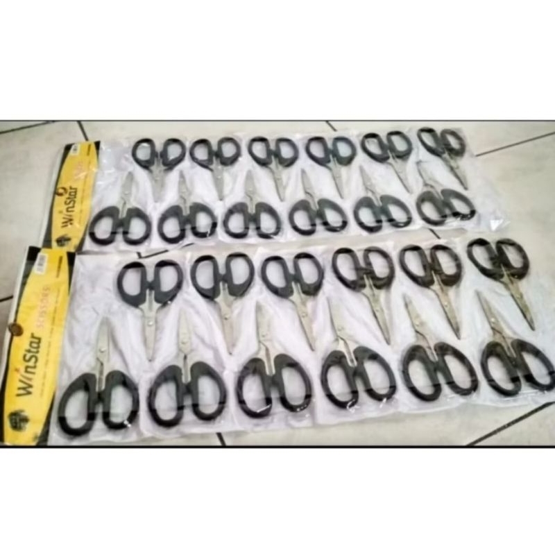 

12 PCS GUNTING 4,5 INCH - GUNTING 12CM - GUNTING STAINLESS STEEL / GUNTING SERBAGUNA / GUNTING PEMOTONG / GUNTING