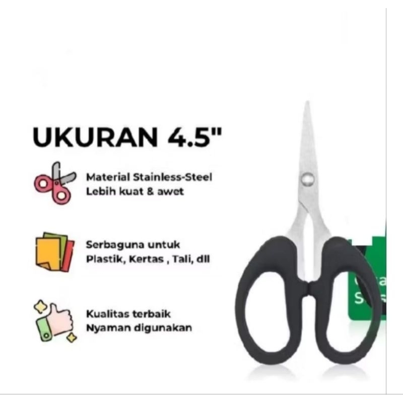 

1 PCS GUNTING SERBAGUNA - GUNTING STAINLESS STEEL 4,5 INCH / GUNTING 1 PCS / ALAT PEMOTOMG / GUNTING 12 CM