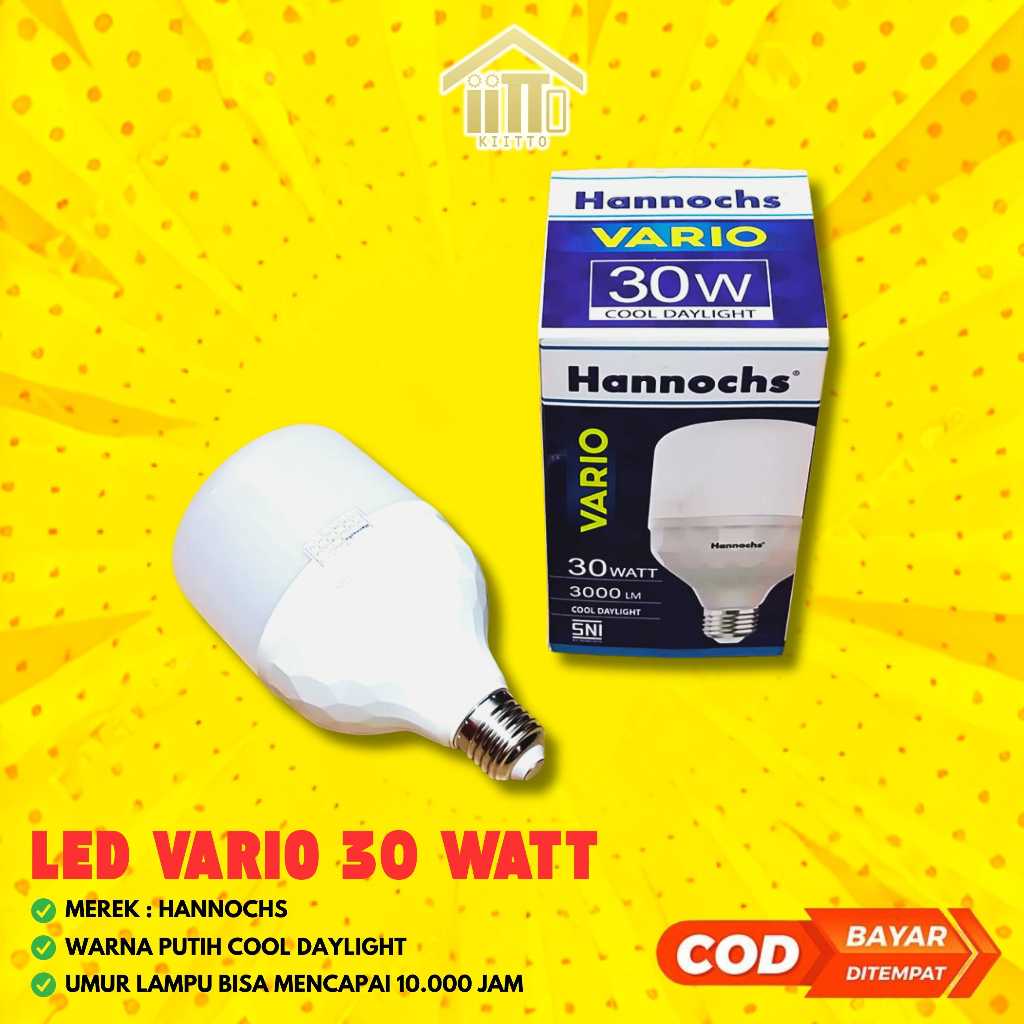 HANNOCHS LAMPU LED VARIO 30 WATT - CAHAYA PUTIH / HANNOCHS VARIO BOHLAM BOLA LAMPU LED 30 WATT