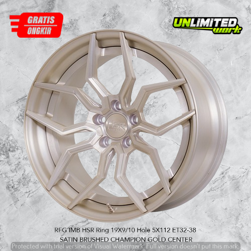 Velg Original HSR WHEEL Model Forged RFG IMB R19 Untuk Mercedes Benz Mercy Pcd 5X112 Lebar 9/10 inch