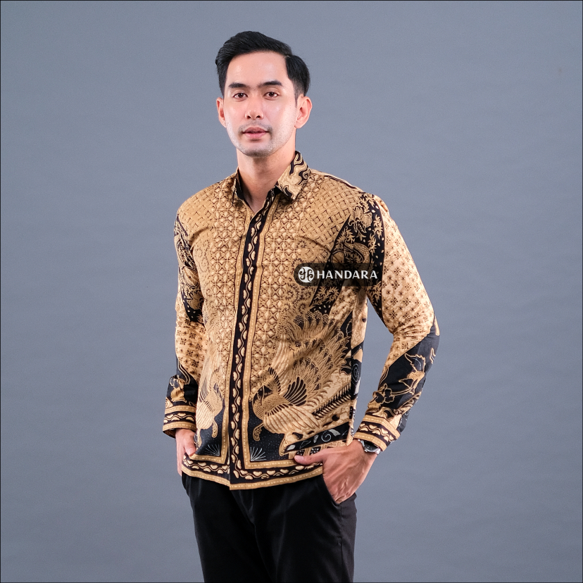 Handara Batik Premium Pria Lengan Panjang Slim Fit Furing - Dharma