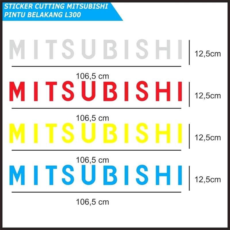 Stiker MITSUBISHI bak belakang L300
