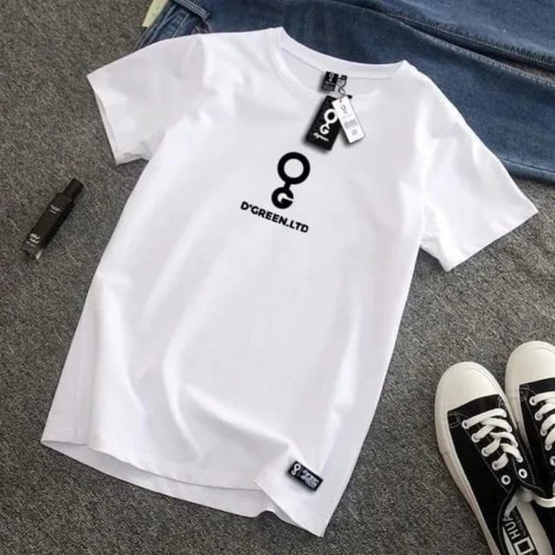 D'Green Ltd T-Shirt Putih Logo Mini Unisex Original