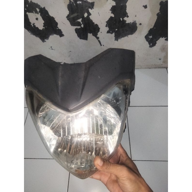 refrektor reflektor reflector head lamp lampu depan headlamp set cover kaper ori original yamaha bis