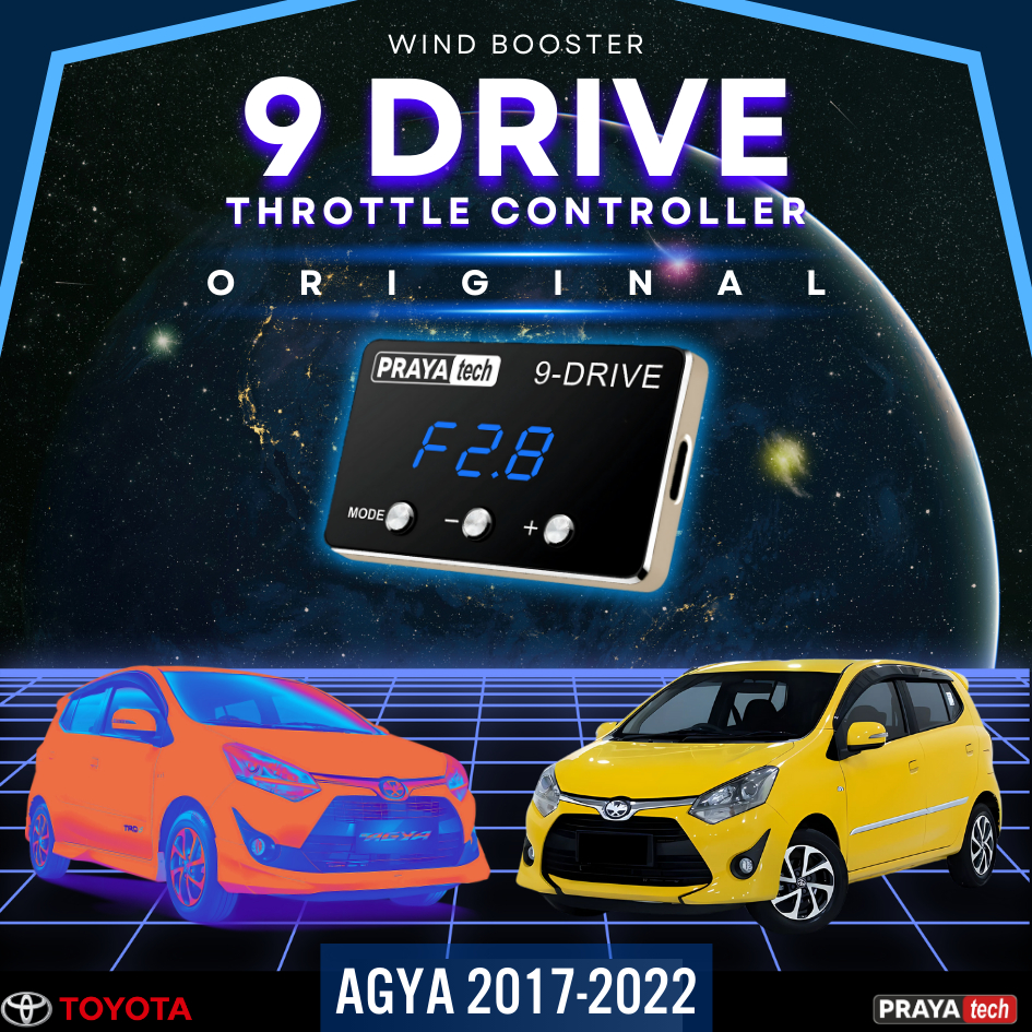 AGYA WIND BOOSTER PRAYATECH 9DRIVE 9 DRIVE F1 PIGGYBACK REMAP ECU THROTTLE CONTROLLER TOYOTA