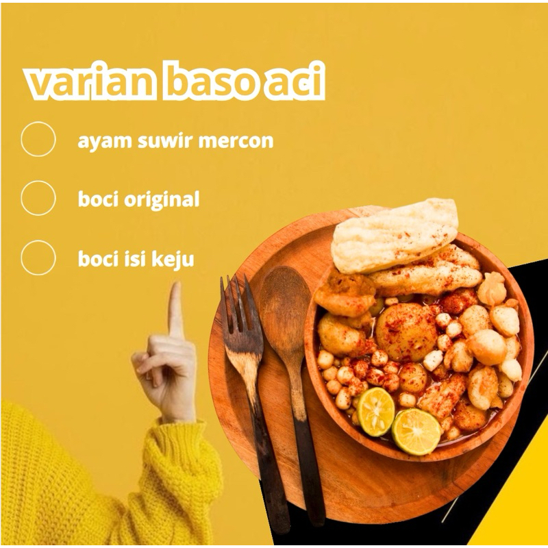 

baso aci instan/baso aci ayam suwir/baso aci original/baso aci keju