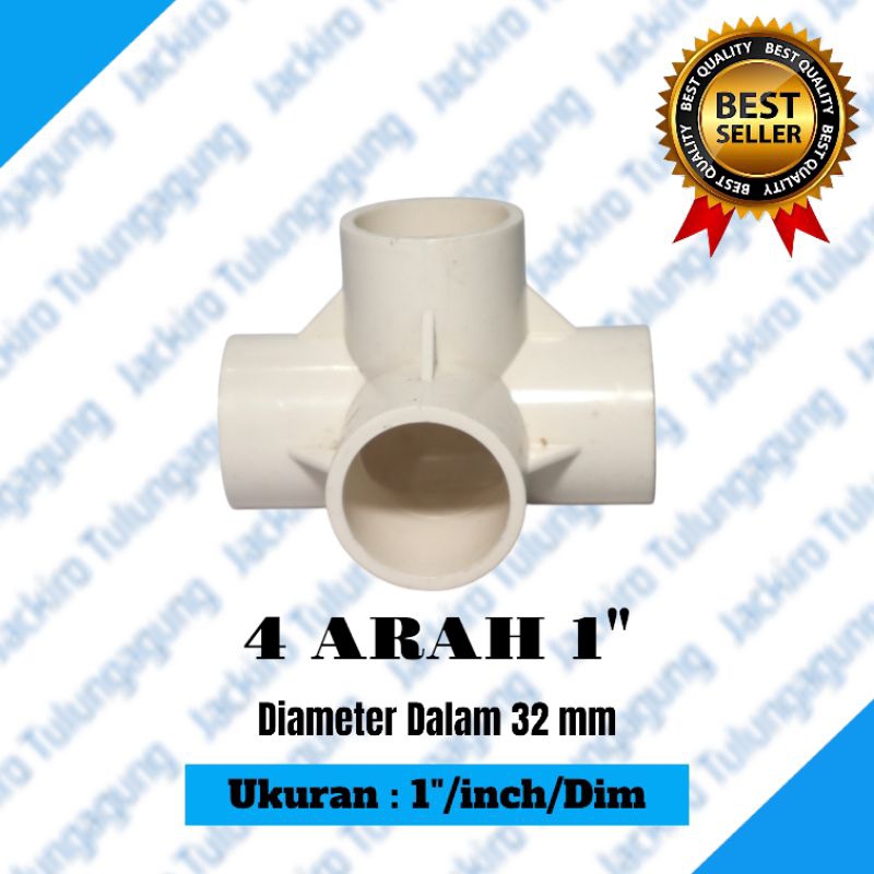 Fitting Pipa 4 Arah 1"/inch/Dim