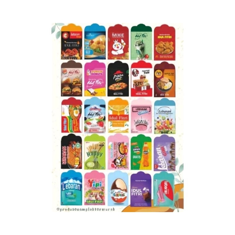

[100 PACK/isi 8 lembar] PAKET USAHA Amplop Lebaran, Amplop Siap Jual, Amplop Viral, Angpao murah