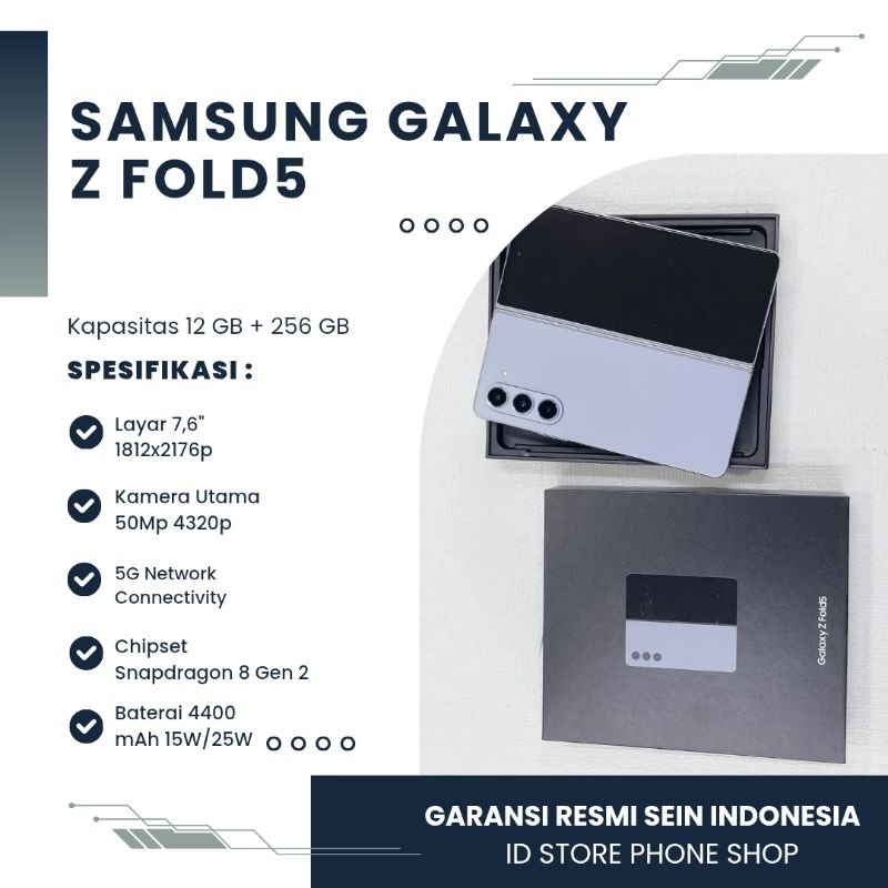 Samsung Galaxy Z Fold 5 - Z Fold5 5G- 512GB - EX SEIN RESMI - SECOND - Second