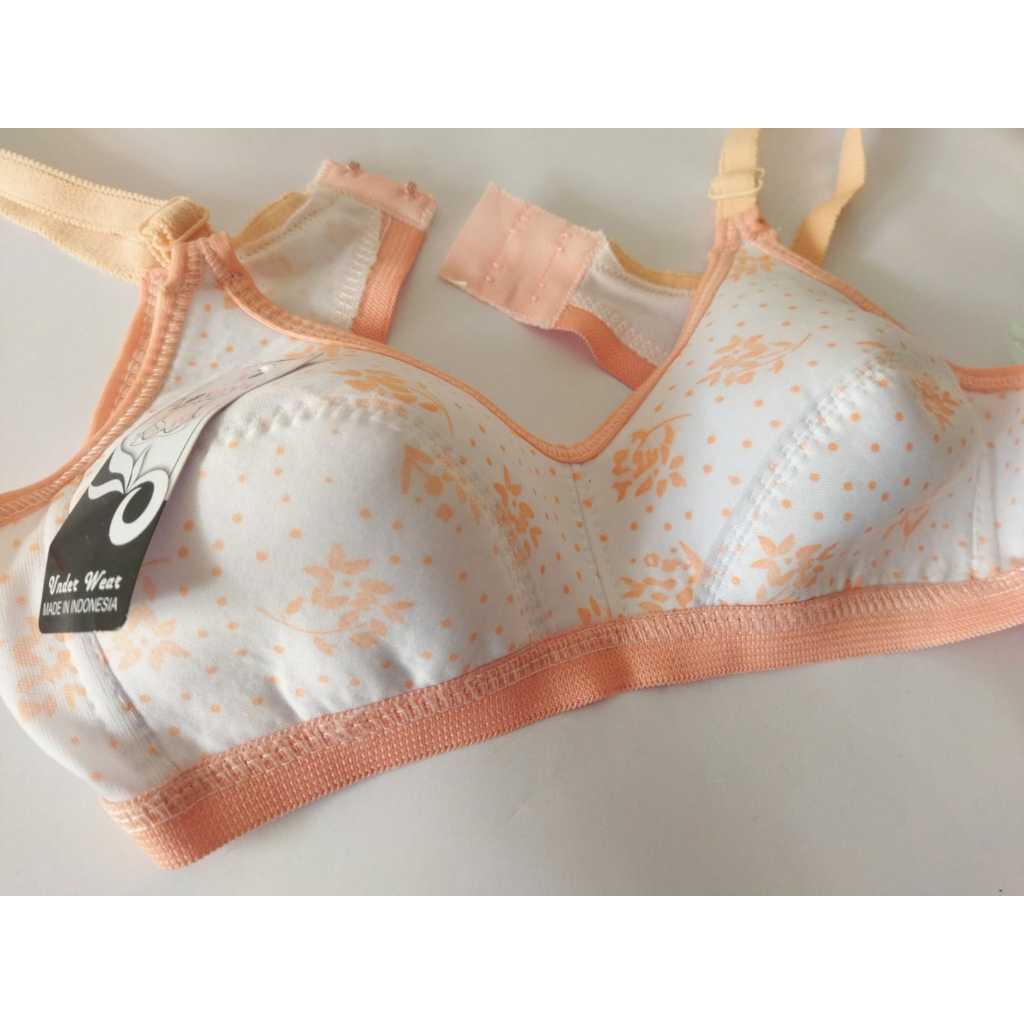 Bra Sport Anak Remaja ukuran 32-34 Bahan katun lembut tanpa kawat busa tipis anti bakteri menyerap k
