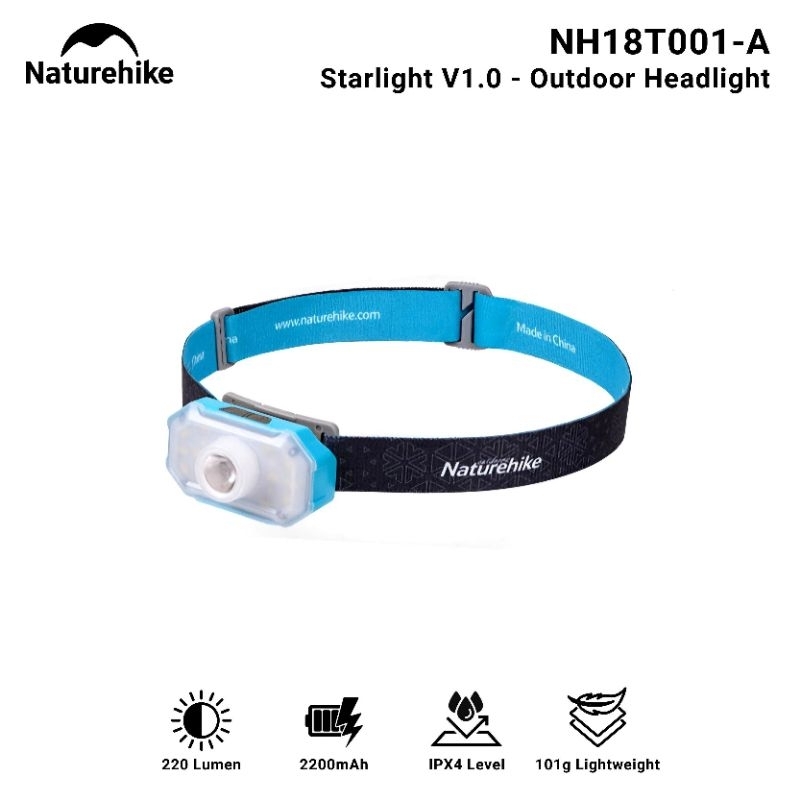 HEADLAMP SENTER KEPALA NATUREHIKE NH18T001-A MULTIFUNCTIONAL HEADLIGHT FLASHLIGHT CAMOING LAMP LED 2