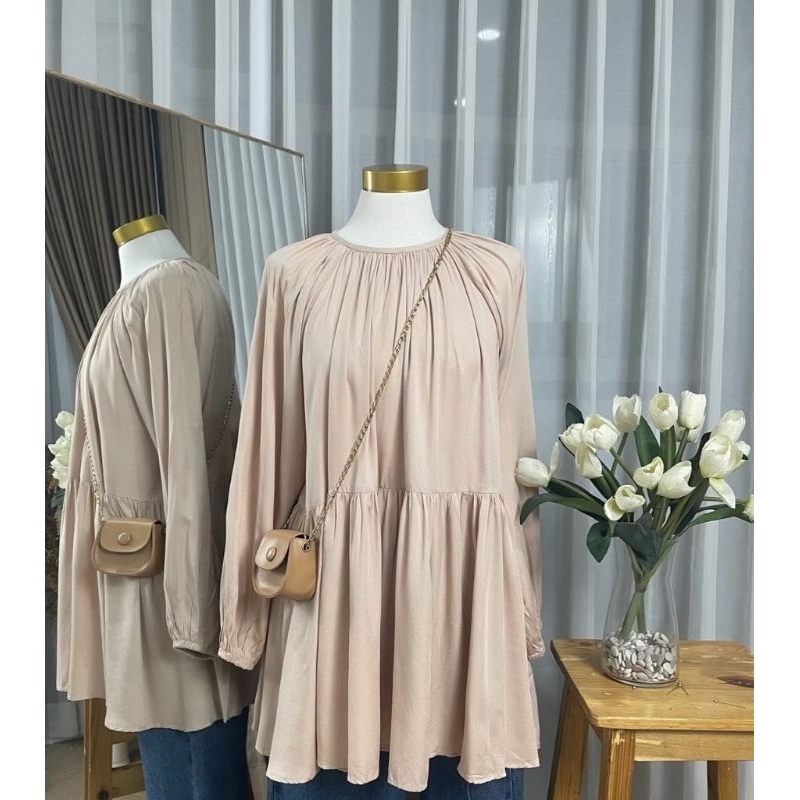 Ruffle Blouse// premium rayon twill //blouse YUMNA size M-XXXXL