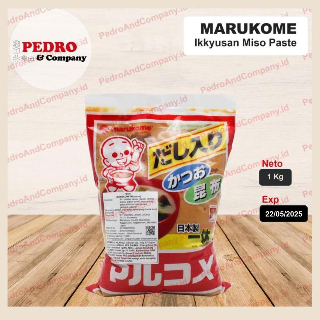 

Marukome Ikkyusan miso paste soup 1 kg dasi bumbu instant soup jepang