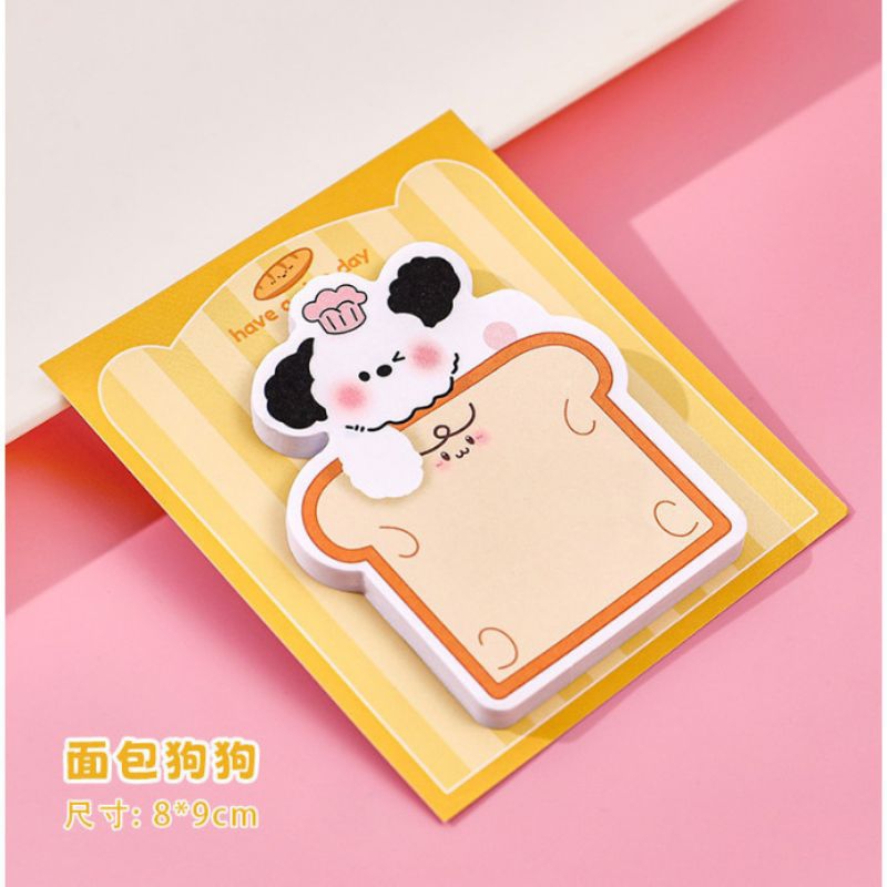 

Memo pad sticky note kertas tempel doogy lucu isi 25lembar