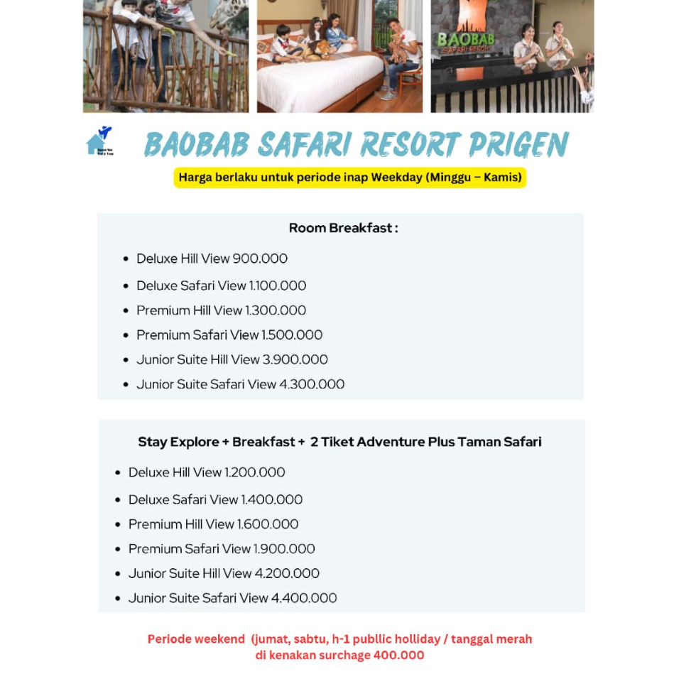 PROMO baobab safari resort Prigen Room Breakfast