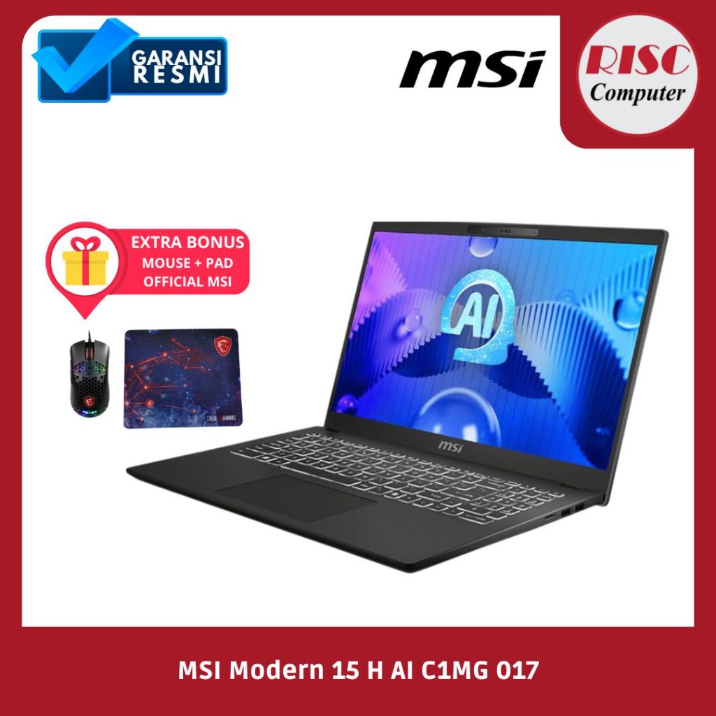 MSI Modern 15 H AI 9S7-15H551-017 Ultra 5-125H 16GB 512GB 15.6" W11