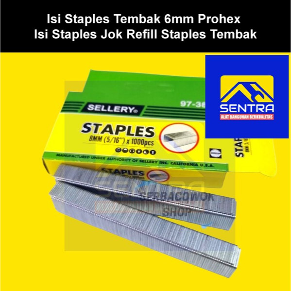 

Isi Staples Tembak 6mm Prohex Isi Staples Jok Refill Staples Tembak