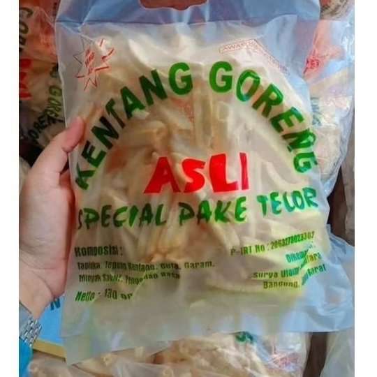 

potato Kentang goreng asli pake telur 130gr