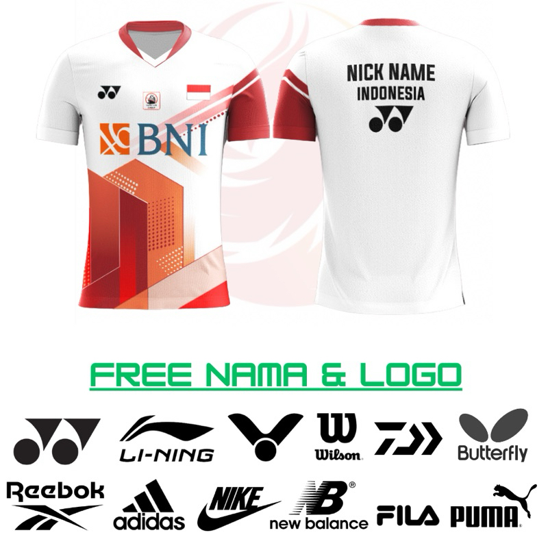 Jersey Badminton Custom | Baju Kaos Bulutangkis Printing Custom Dryfit Premium Big Size Jumbo Size R