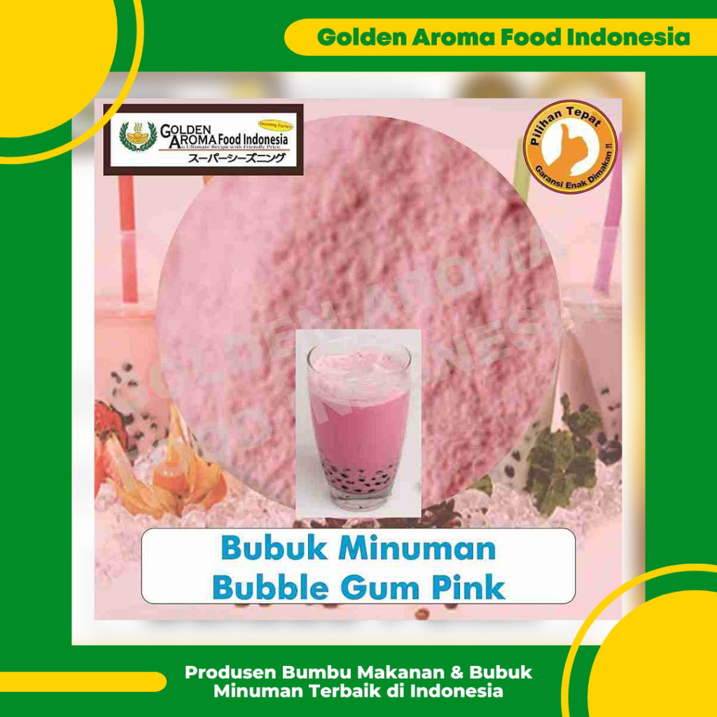 

Bubuk Minuman Bubble Gum Pink 1 Kg Bubblegum Drinking Powder Enak Murah Halal Terbaik Bubble Drink