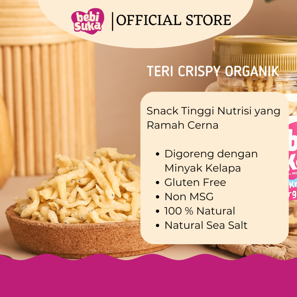 

pink Bebisuka Teri Crispy Organic doreng Minyak Kelapa
