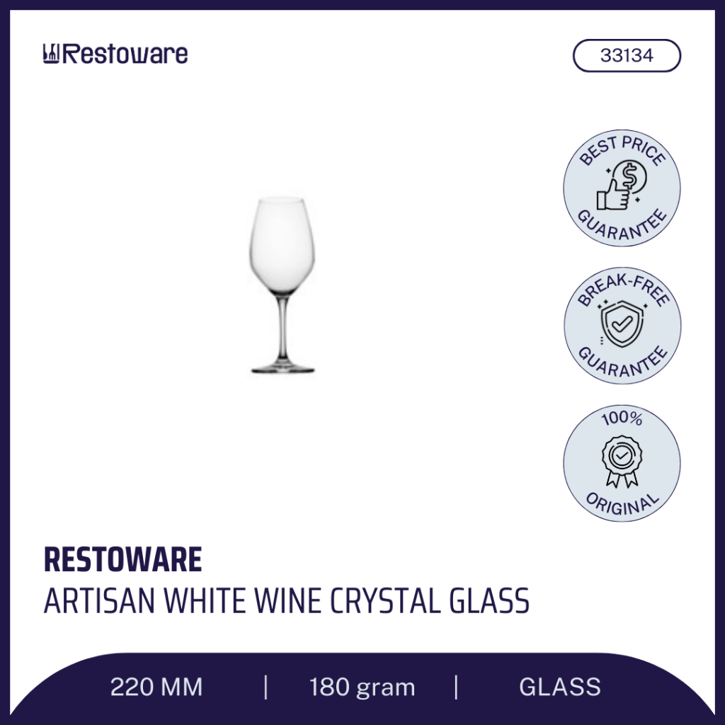 Restoware Gelas Anggur Merah 408 ml Artisan Crystal / Artisan Red Wine Crystal Glass 408 ml