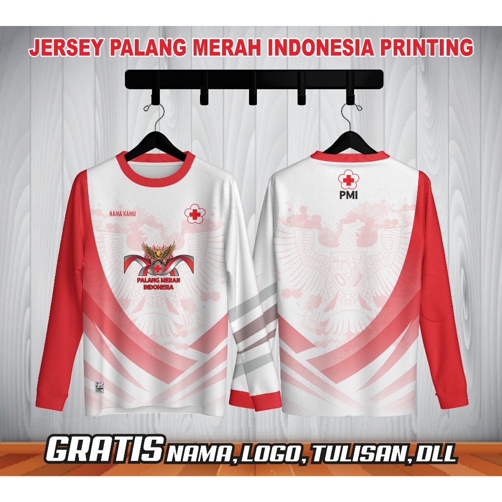 Jersey pramuka kaos pramuka jersey pmi Gratis Nama Logo Gudep Wilayah dan tulisan