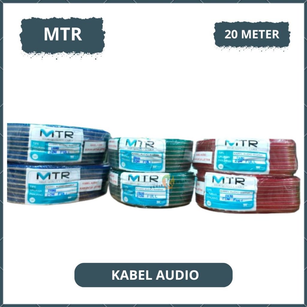KABEL AUDIO TRANSPARAN SERABUT MTR 2X80MM, 2X50MM, 2X30MM - 20 METER