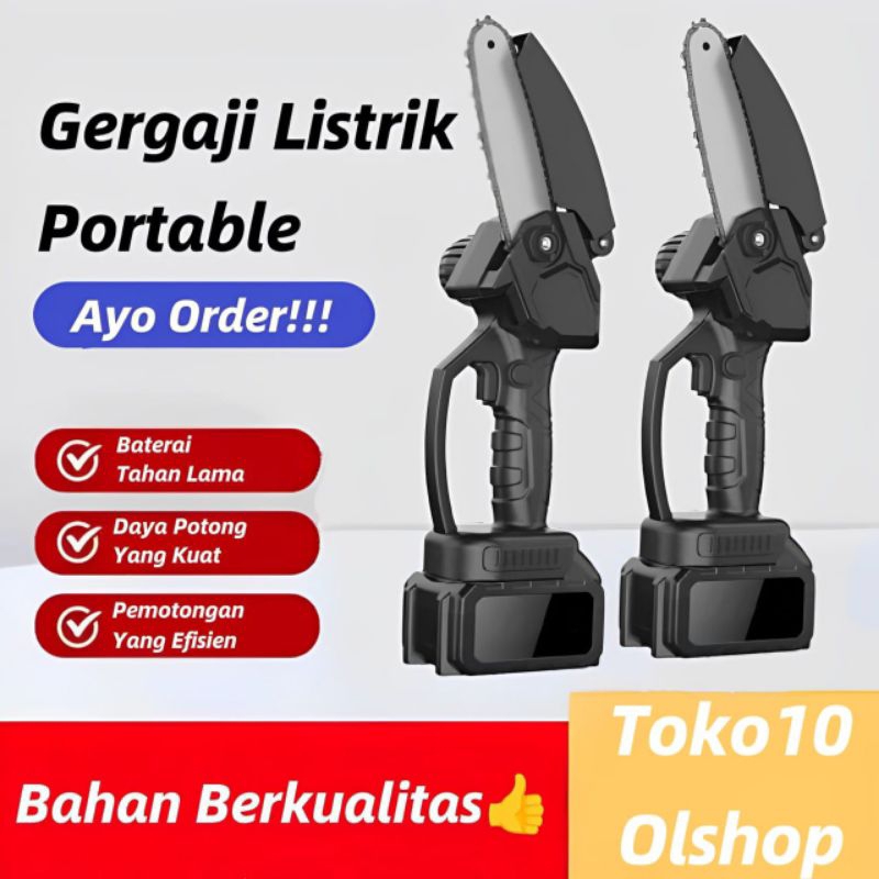Gergaji listrik mini gergaji listrik tanpa kabel gergaji kecil rumah tangga / 6 inch