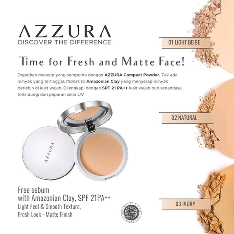 Azzura compact powder/bedak padat azzura